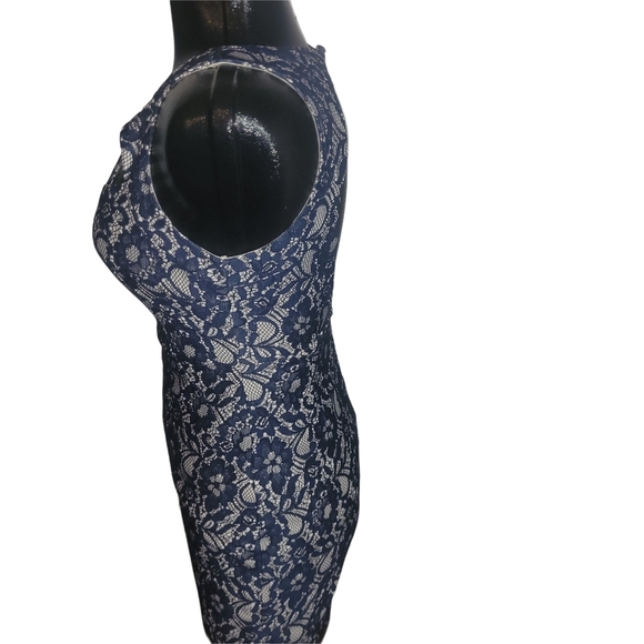 Ark & Co Navy Lace Sleeveless Cocktail Dress S - Picture 5 of 7